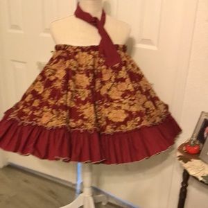 Square dance skirt with tie